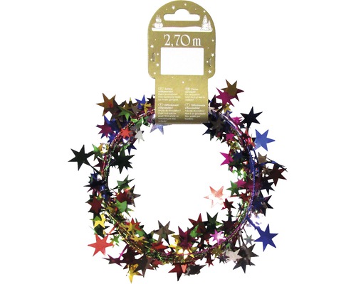 Weihnachtsbaumschmuck Girlande Stern 270 cm bunt