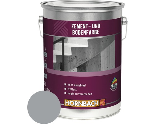 HORNBACH Zementfarbe Bodenfarbe RAL 7001 silbergrau 5 l