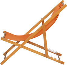 Holzliegestuhl mit Textilbespannung
