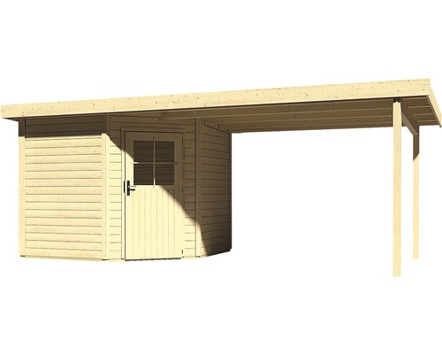 Holzgartenhaus mit Vordach