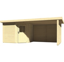 Gartenhaus Karibu Neuruppin 2 inkl. Anbaudach 3,2 m, Rück- und Seitenwand 536x244 cm natur-thumb-1 Gartenhaus Karibu Neuruppin 2 inkl. Anbaudach 3,2 m, Rück- und Seitenwand 536x244 cm natur-thumb-1