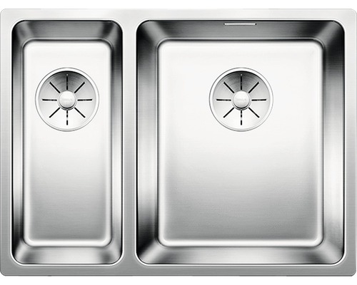 Spüle aus Edelstahl mit zwei Becken