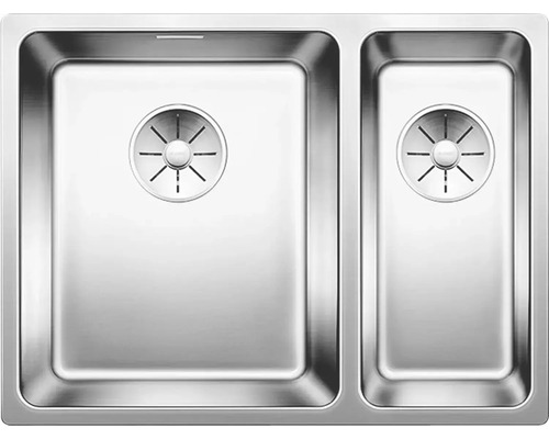 Spüle aus Edelstahl mit zwei Becken