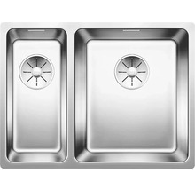 Spüle aus Edelstahl mit zwei Becken