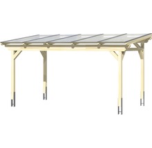 Holzcarport mit transparentem Dach