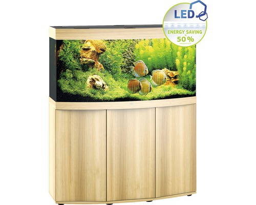 Aquariumkombination JUWEL Vision 260 SBX mit LED-Beleuchtung, Filter, Heizer und Unterschrank, helles Holz