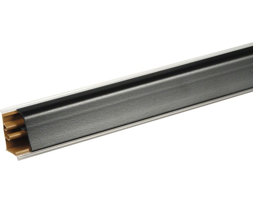 Wandabschlussleiste WAP37 schwarz Länge: 3000 mm
