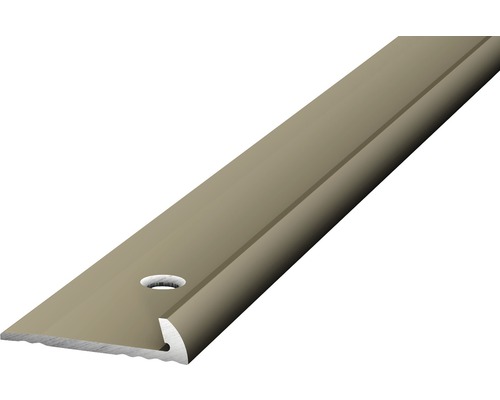 Prinz Abschlussprofil Alu Edelstahl matt gelocht 18 x 4 x 2500 mm Bodenprofil aus Metall mit Befestigungsbohrung