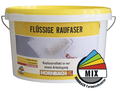 Eimer mit flüssiger Raufaser für Innenwände