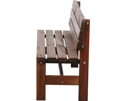 Holzbank für den Garten oder die Terrasse, Seitenansicht