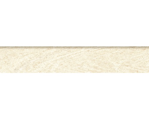 Feinsteinzeug Sockelfliese Sahara Crema 8x45 cm creme Helle Travertin Natursteinplatte