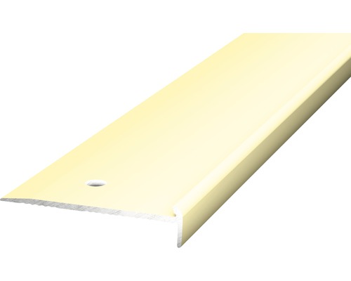 Prinz Treppenkantenprofil Alu sahara gelocht 45 x 10 x 2500 mm Treppenkantenprofil aus Aluminium mit Befestigungsloch