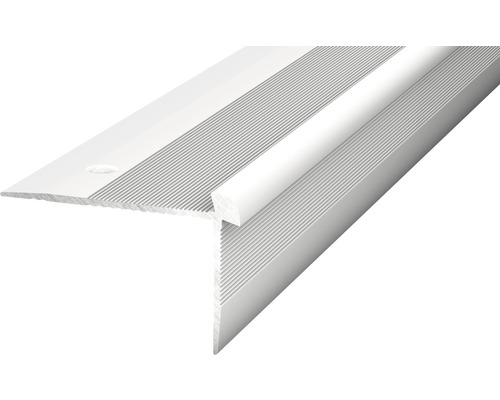 Treppenkantenprofil Alu silber gelocht 40 x 26 x 2500 mm