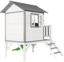 Spielhaus Sunny Lodge XL Holz grau-weiß-thumb-4