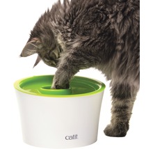 Katze trinkt aus einem Catit Trinkbrunnen