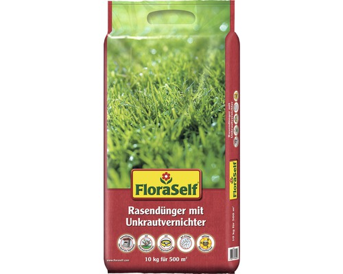 Rasendünger mit Unkrautvernichter FloraSelf Select 10 kg / 500 m² Reg.Nr. 2786-907