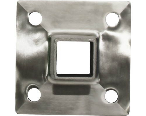 Metallabdeckung mit quadratischer Öffnung und vier Löchern