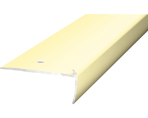 Prinz Treppenkantenprofil Alu sahara gelocht 45 x 19,5 x 2500 mm Treppenkantenprofil aus Aluminium mit Befestigungslöchern