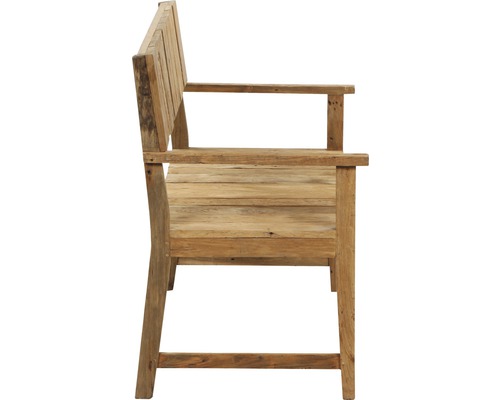 Holzgartenbank mit Armlehnen