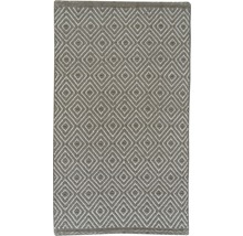Fleckerl-Teppich Raute taupe weiß 50x80 cm-thumb-0