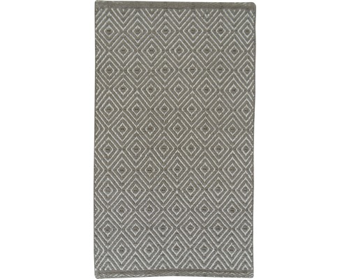 Fleckerl-Teppich Raute taupe weiß 50x80 cm-0
