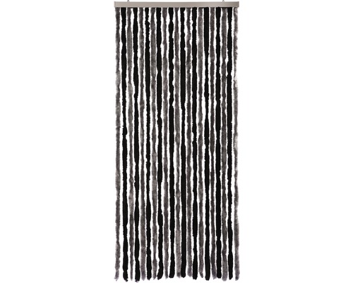 Türvorhang Flausch schwarz-grau 90x200 cm