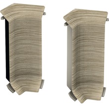 Zwei Heizkörperverkleidungen mit Holzoptik