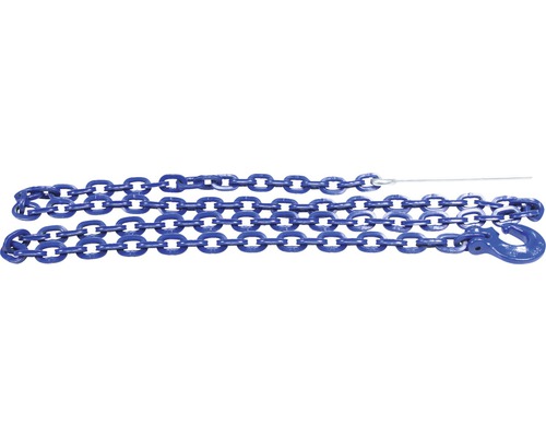 Chockerkette mit Nadel Ø 8 mm x 2500 mm Stahl blau lackiert-0