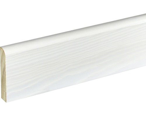 Sockelleiste SF379/S0702 Konsta Fichte lackiert 13x70x2700 mm Weiß lackierte Sockelleiste aus Holz