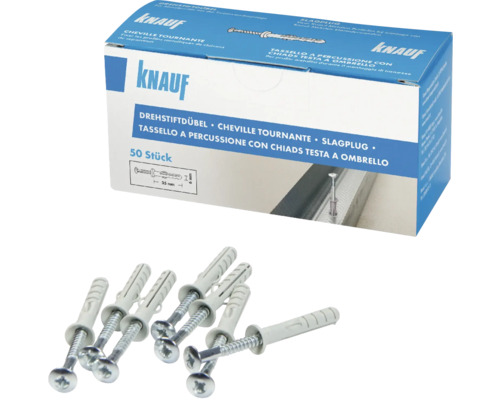 Knauf Drehsdübel im 50er Pack mit Schrauben
