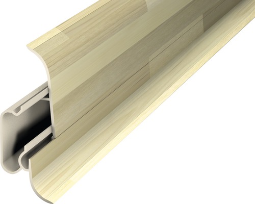Sockelleiste mit Kabelkanal PVC nussbaum oliv 22x60x2500 mm Sockelleiste aus Holz mit Kabelkanal