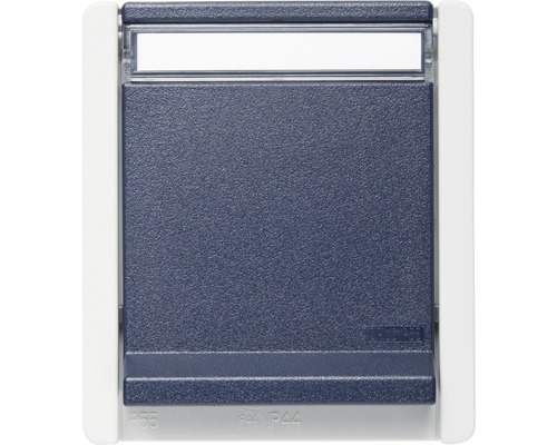 Steckdose Roth Lange IP55 aufputz, 1-fach, grau/blau