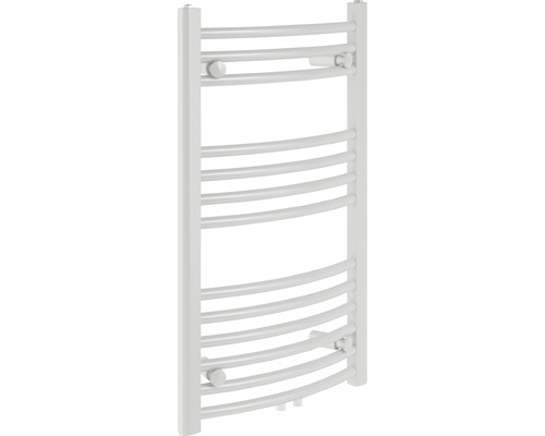 Designheizkörper Sanotechnik Bari gebogen 803x600 mm weiß mit Mittelanschluss