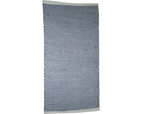 Fleckerl-Teppich Dakota Streifen graublau 65x130 cm