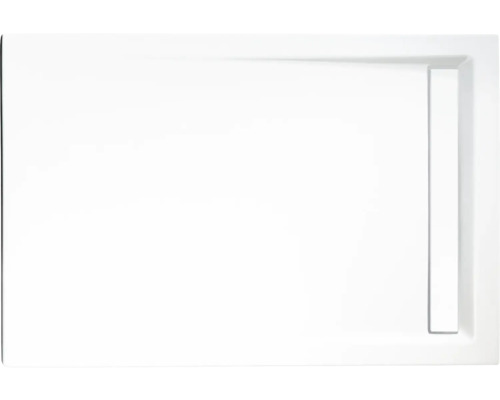 Extraflaches Rechteck-Duschwannen-Set mit Rinne Schulte D202812 80x120x2,5 cm weiß