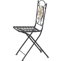 Gartensessel aus Metall mit Mosaikverzierung