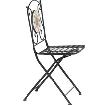 Klappstuhl aus Metall mit Mosaik