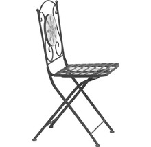 Klappbarer Gartenstuhl aus Metall mit Mosaikverzierung