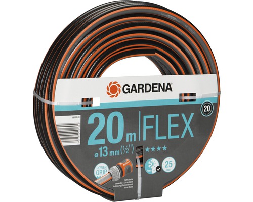 Gartenschlauch GARDENA Flex PVC 1/2 Zoll 20 m schwarz-orange