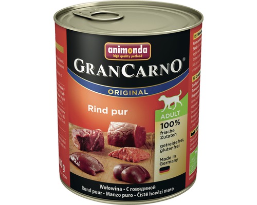 Hundefutter nass ANIMONDA Gran Carno Original Adult Rind Pur 6x800 g