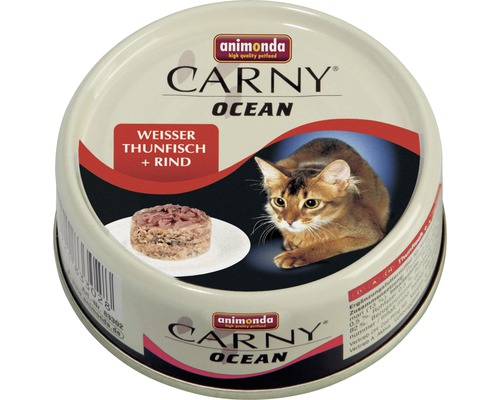 Katzenfutter nass ANIMONDA Carny Ocean Weißer Thunfisch und Rind 80 g