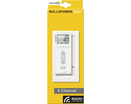 Schellenberg RolloPower 20037 Zeitschaltuhr für Rollladen mit fünf Kanälen