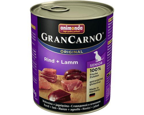 Hundefutter nass ANIMONDA Gran Carno Original Senior Rind und Lamm 800 g