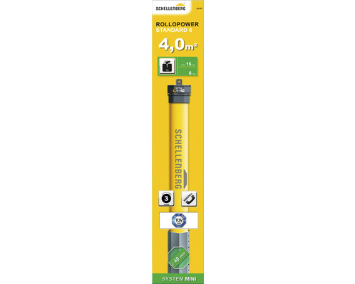 Schellenberg RolloPower Standard 6 Rollladenantrieb mit 4,0 Quadratmeter Fläche