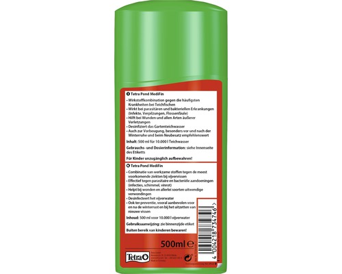 Tetra Pond MediFin für 10.000 Liter Teichwasser in einer 500 ml Flasche