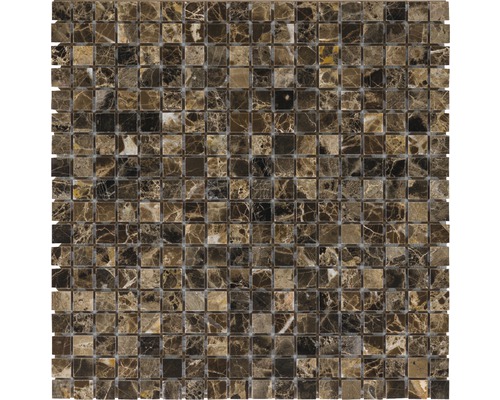 Natursteinmosaik Marmor 66117 30,5x30,5 cm braun Mosaikfliese aus Marmor
