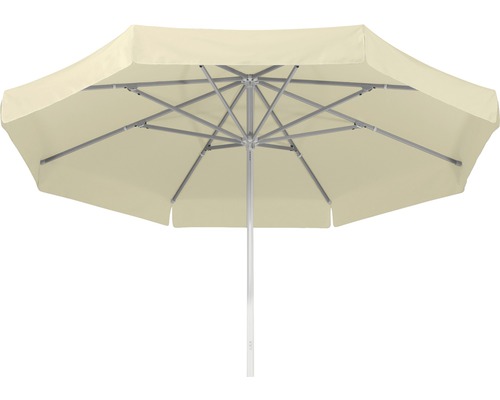 Marktschirm Schneider Jumbo Ø 400 H 295 cm Polyester 220 g/m² natur Geöffneter quadratischer Sonnenschirm