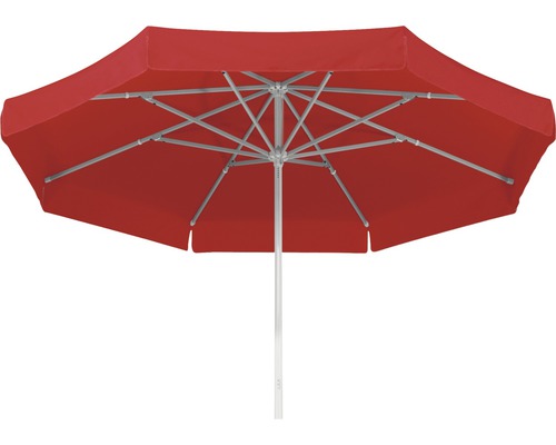 Marktschirm Schneider Jumbo Ø 400 H 295 cm Polyester 220 g/m² rot Roter Sonnenschirm mit Metallgestell