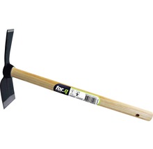 Doppelflachhacke mit Holzstiel für Gartenarbeiten