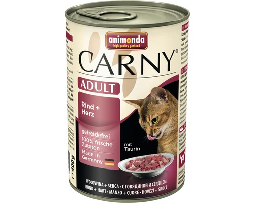 Katzenfutter nass ANIMONDA Carny Adult Rind und Herz 400 g